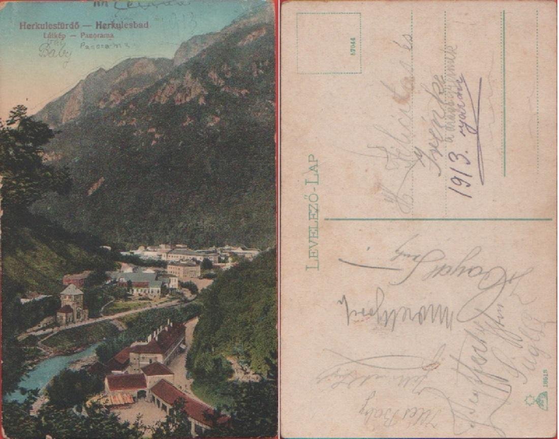 Herkulesfurdo (Herkulesbad)(Romania). Panorama . Viaggiata 1913 | Immagine principale
