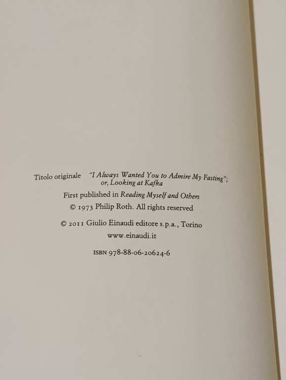 «Ho sempre voluto che ammiraste il mio digiuno» ovvero, guardando …