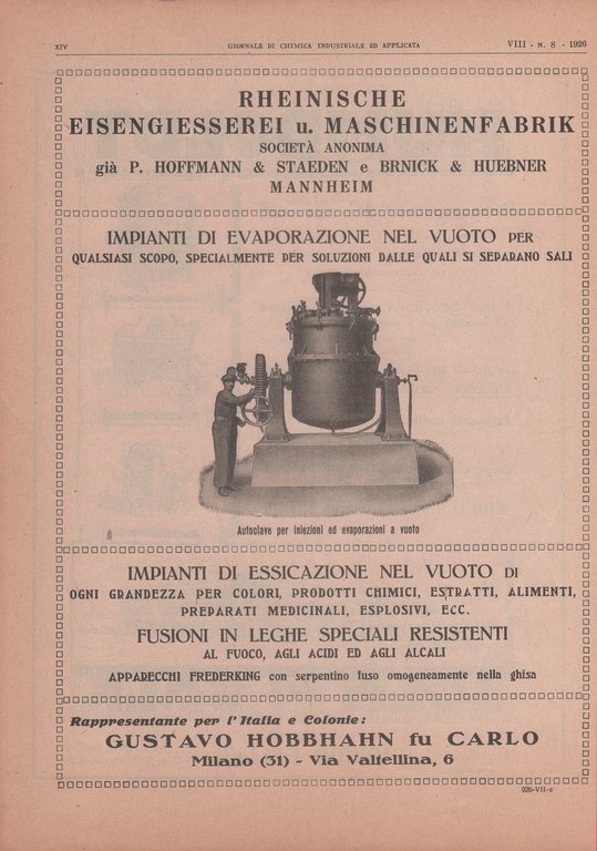 Humboldt, preparazione dei minerali/Rheinische R.u.M. Advertising 1926 | Immagine Gallery 2