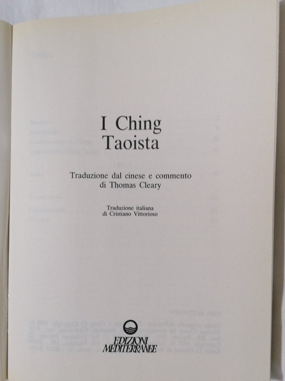 I Ching Taoista Libro Thomas Cleary Mediterranee 8827201599 senza monete