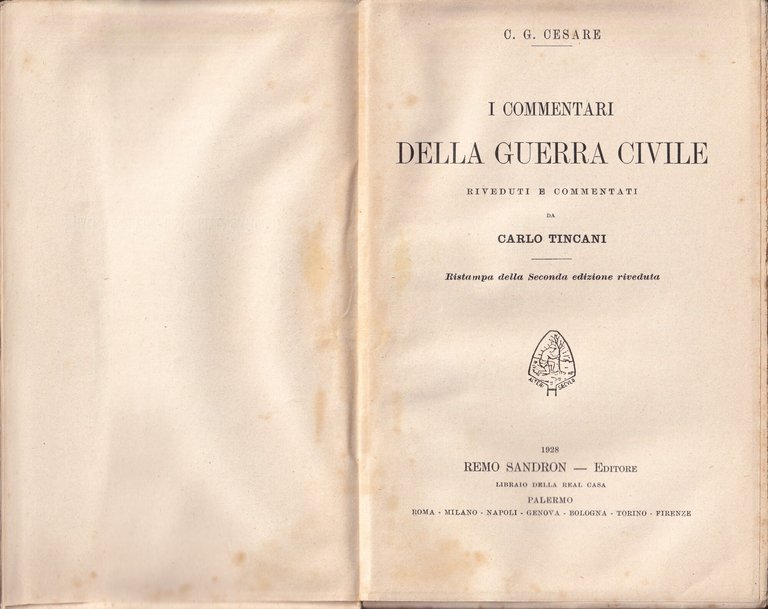 I Commentari della Guerra Civile riveduti e commentati da Carlo …