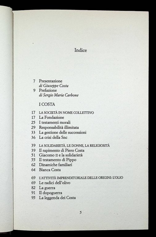 I Costa Storia Di Una Famiglia e Di Un'Impresa Libro …