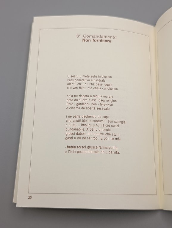 I Deixe Cumandamenti Au Giurnu d'Ancoi. I Dieci Comandamenti Al …