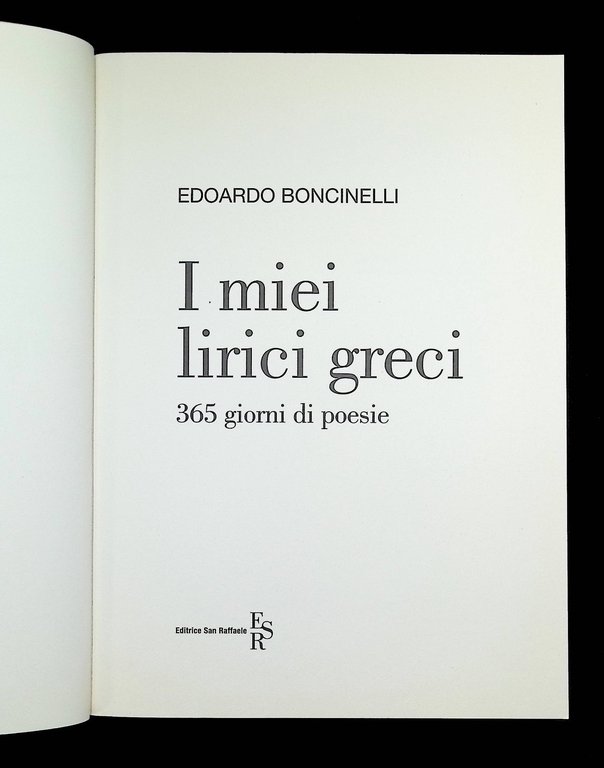 I Miei Lirici Greci 365 Giorni di Poesie - Libro …