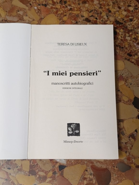 I miei pensieri. Scritti autobiografici | Immagine Gallery 7