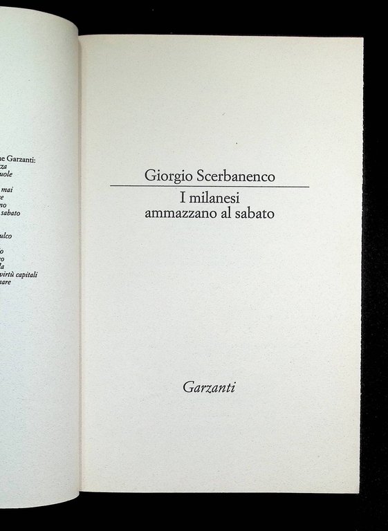 I milanesi ammazzano al sabato (Gli Elefanti)