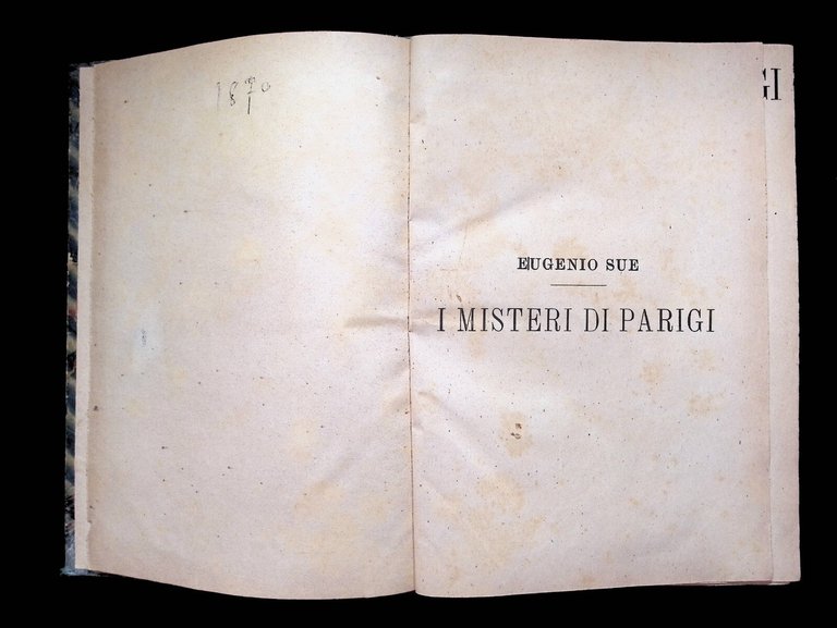 I Misteri di Parigi Libro Antico Eugenio Sue Sonzogno 1889 …