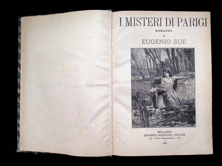 I Misteri di Parigi Libro Antico Eugenio Sue Sonzogno 1889 …