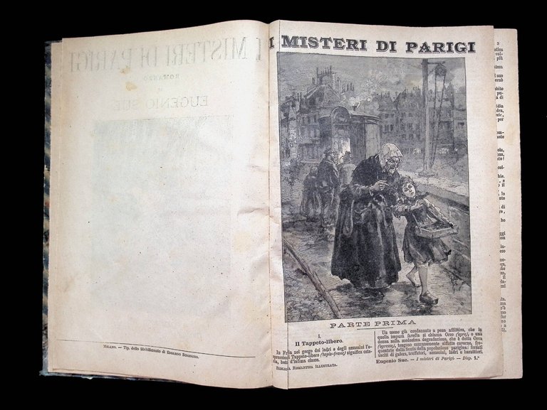 I Misteri di Parigi Libro Antico Eugenio Sue Sonzogno 1889 …