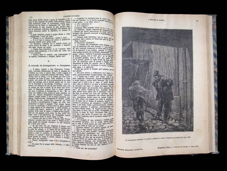 I Misteri di Parigi Libro Antico Eugenio Sue Sonzogno 1889 …