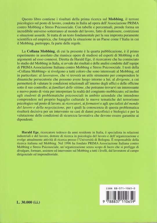 I numeri del mobbing. La prima ricerca italiana