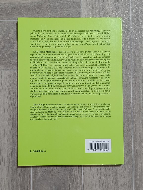 I numeri del mobbing. La prima ricerca italiana