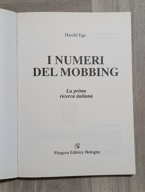 I numeri del mobbing. La prima ricerca italiana