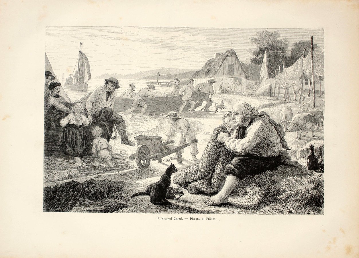 I pescatori danesi. Stampa 1863 | Immagine principale
