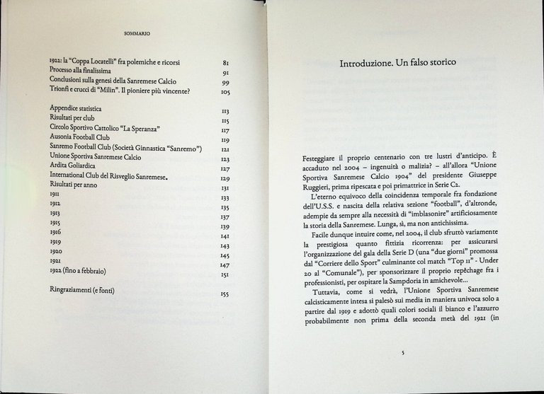 I Pionieri del Football Ponentino Libro Sanremese Calcio 1910 1922 …