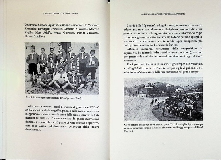 I Pionieri del Football Ponentino Libro Sanremese Calcio 1910 1922 …