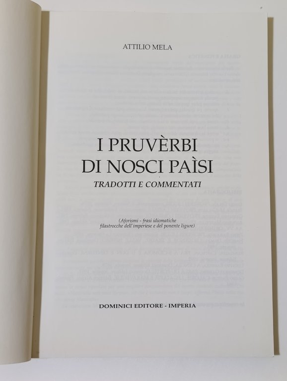 I pruvèrbi di Nosci Paìsi tradotti e commentati. Aforismi, frasi … | Immagine Gallery 5