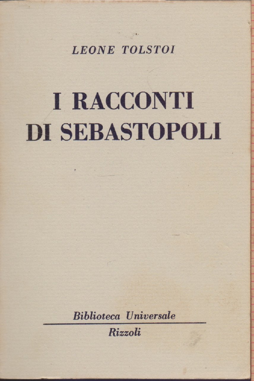 I racconti di Sebastopoli ( 522- 523 B.U.R.) -Leone Tolstoi | Immagine principale