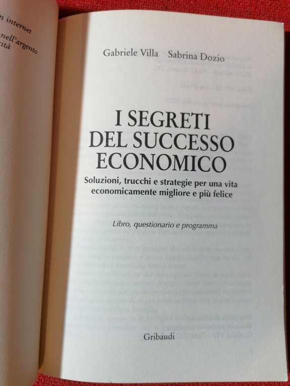 I Segreti Del Successo Economico Libro Villa - Dozio strategie …