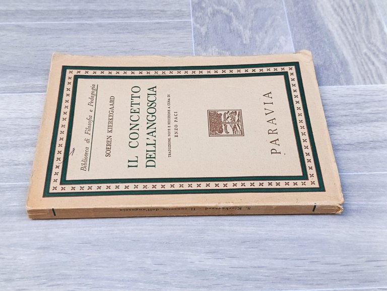 II Concetto Dell'Angoscia - Soeren Kierkegaard - Libro Paravia Filosofia …