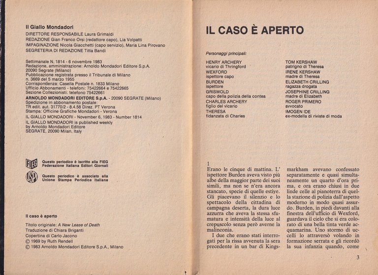 Il caso è aperto. Il Giallo Mondadori n^ 1814 | Immagine Gallery 4