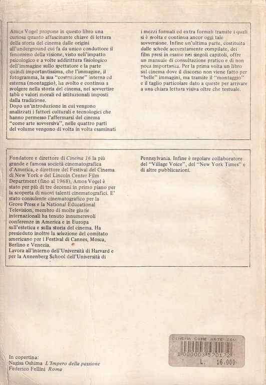 Il Cinema Come Arte Sovversiva