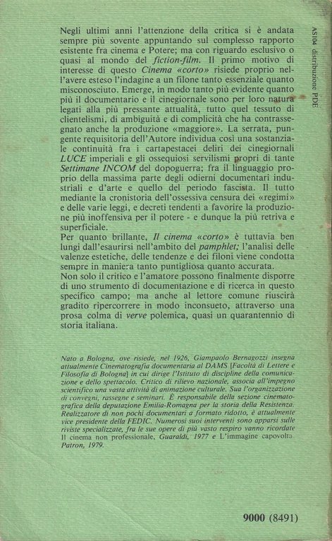 Il cinema corto. Il documentario nella vita italiana 1945-1980