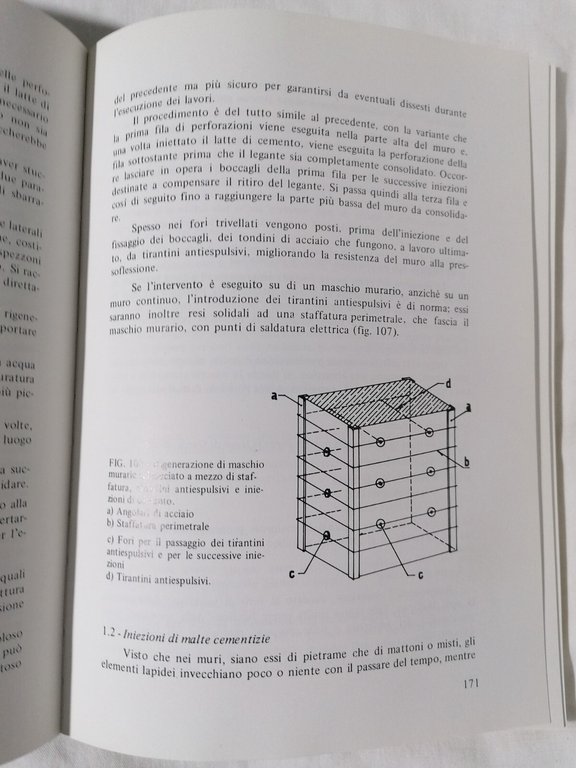 Il Consolidamento Murario Tecniche D'Intervento Libro Giuseppe Cigni Kappa 1978