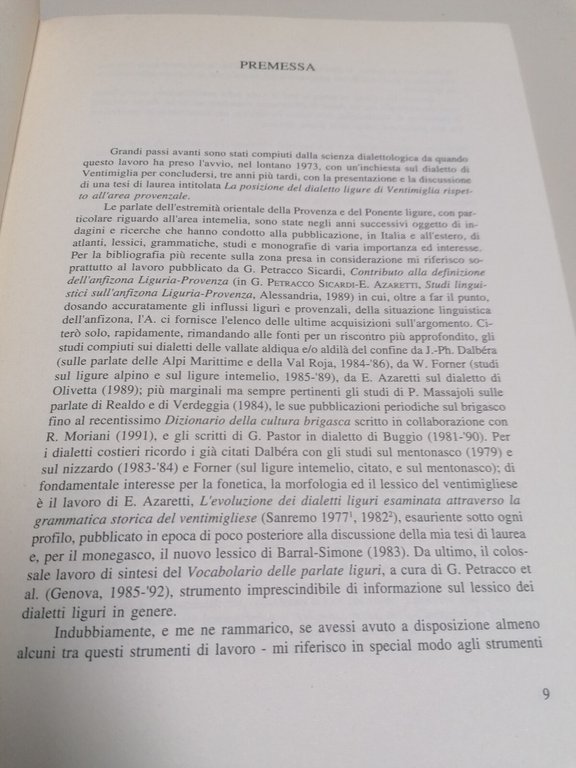 Il Dialetto Ligure Di Ventimiglia E L'Area Provenzale Libro Glossario …