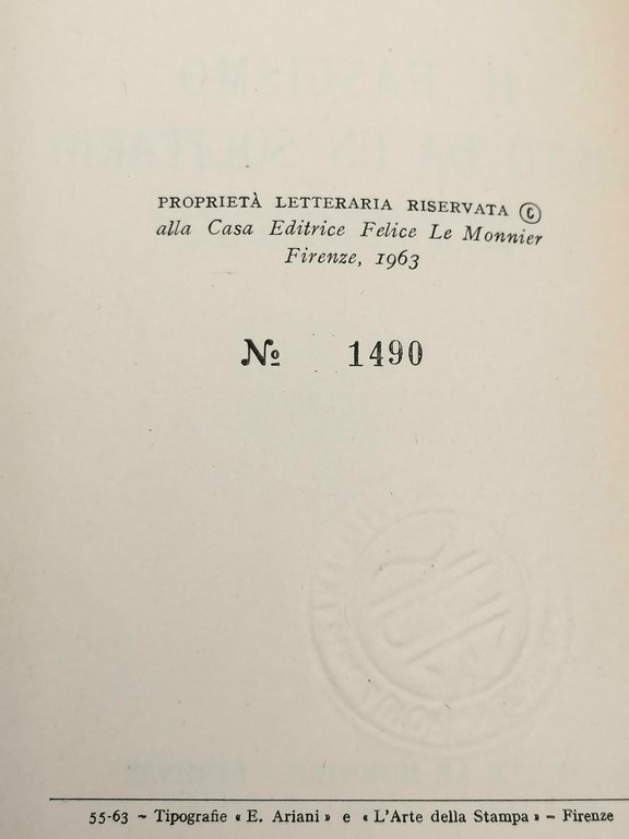 Il Fascismo Visto Da Un Solitario
