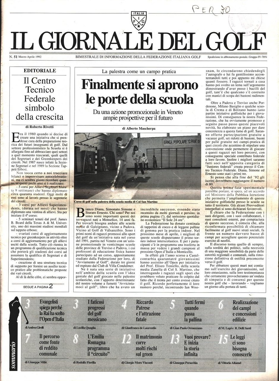 Il giornale del golf. n. 51 marzo/aprile 1991 | Immagine principale