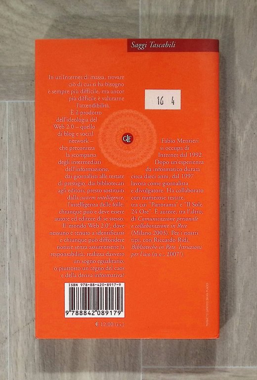 Il Grande Inganno del Web 2.0 Libro Metitieri Laterza 9788842089179