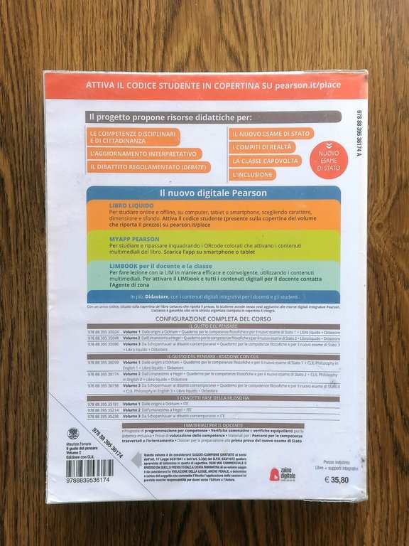 Il Gusto di pensare 2 + Quaderno Competenze + Philosophy …