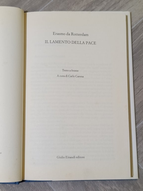 Il lamento della pace