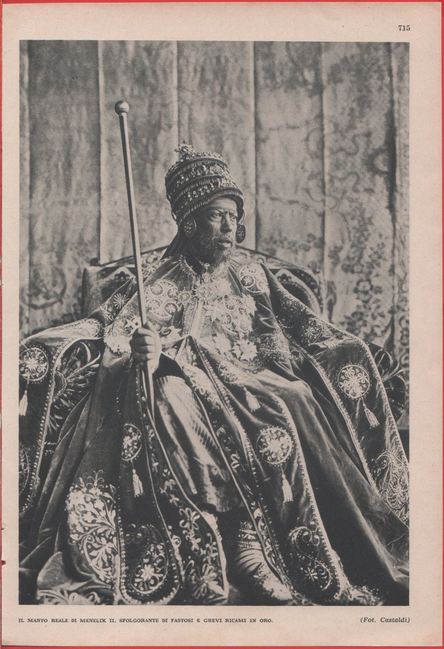 Il manto reale di Menelik II. Immagine 1937 | Immagine principale