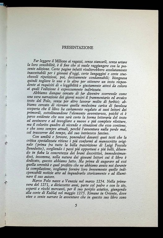 Il Milione. Dove si raccontano le meraviglie del mondo.
