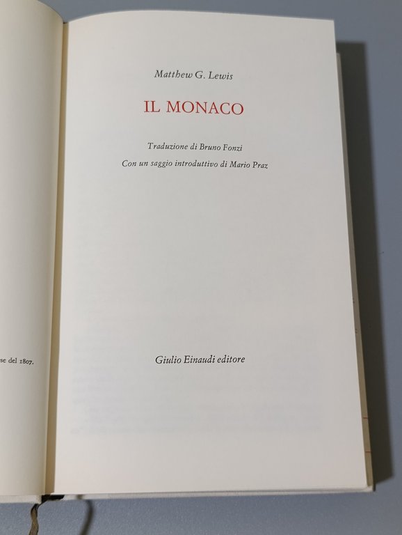 Il Monaco. Millenni Einaudi