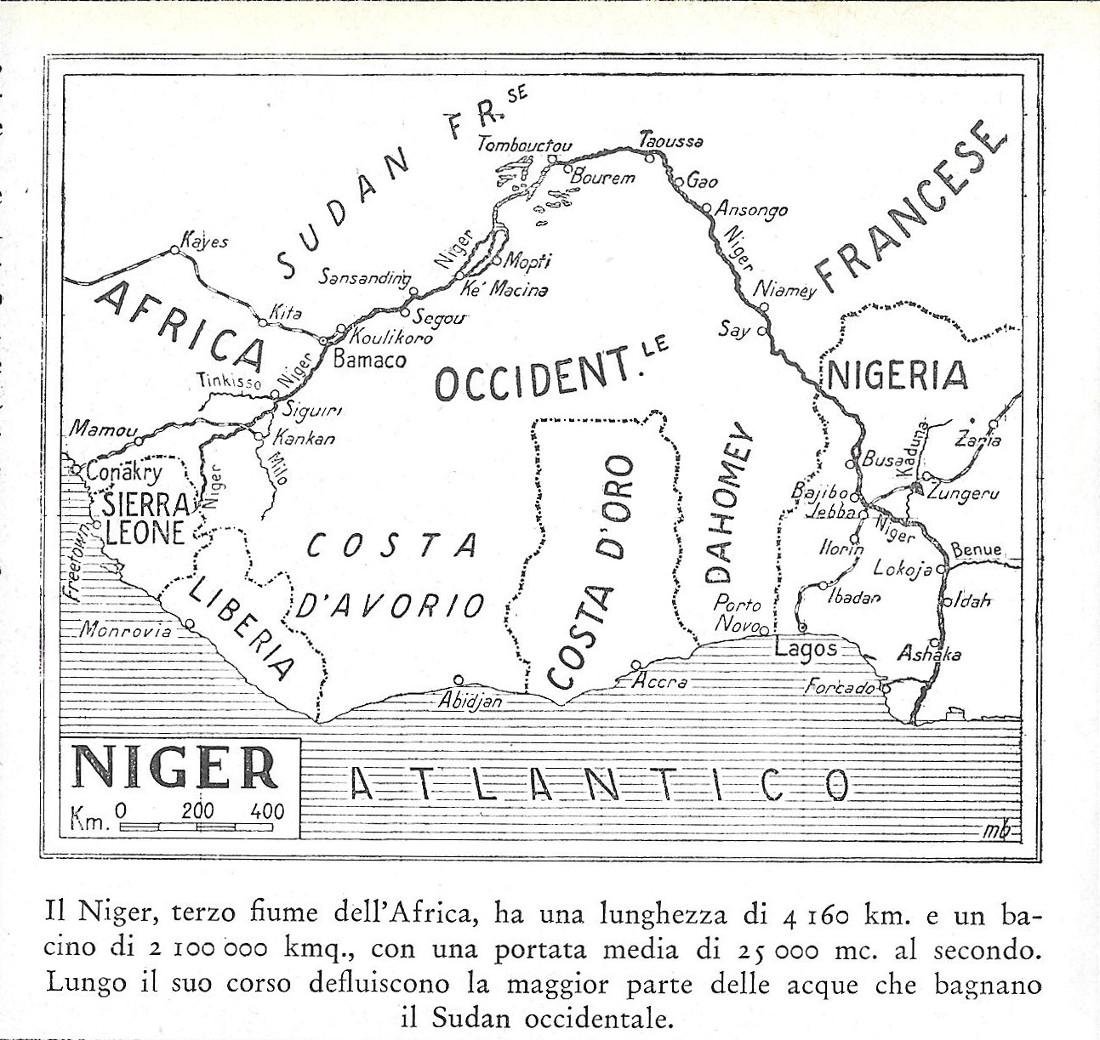 Il Niger, terzo fiume dell'Africa. Stampa 1934 | Immagine principale