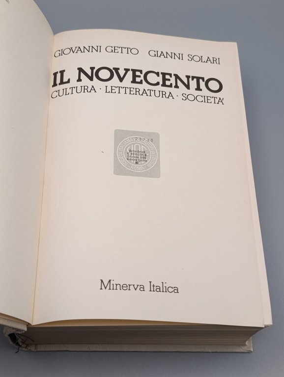 Il Novecento. Cultura, letteratura, società
