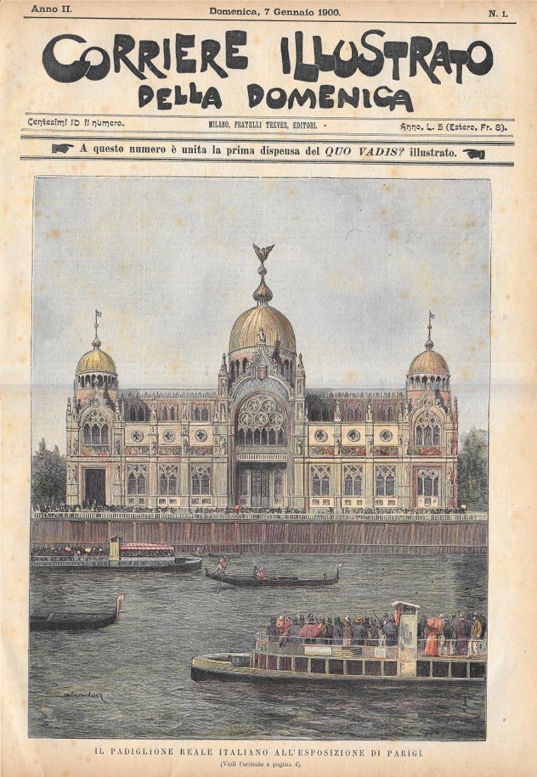 Il Padiglione Reale Italiano all'Esposizione di Parigi (ill. G. Gigante). … | Immagine principale