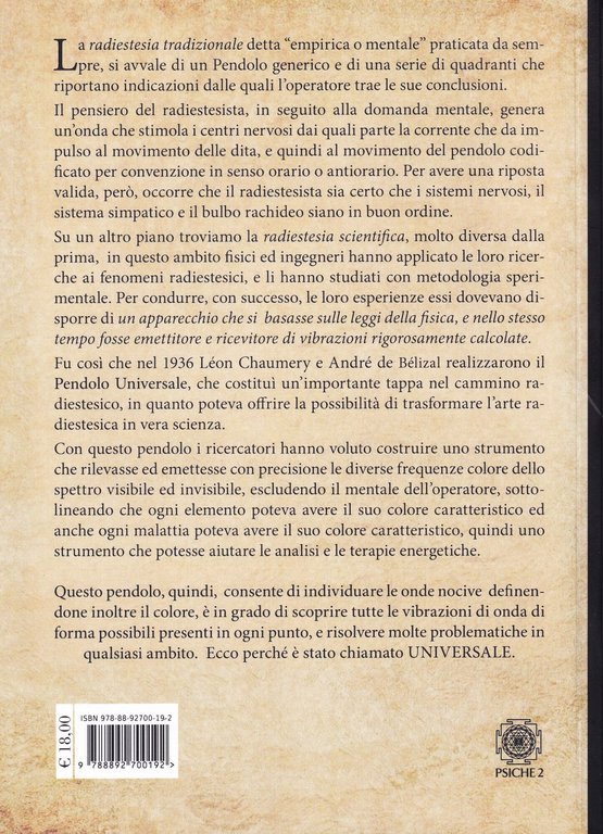 Il pendolo universale PU6 e la radiestesia vibratoria