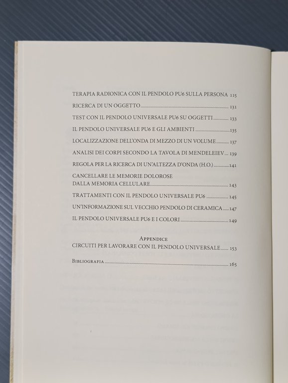 Il pendolo universale PU6 e la radiestesia vibratoria
