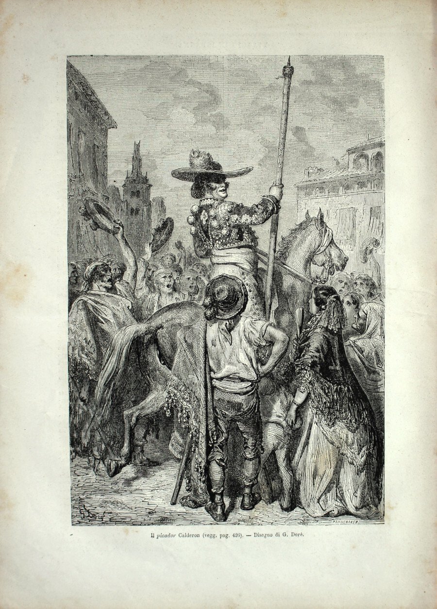 Il picador Calderon (Spagna). Stampa 1864 | Immagine principale