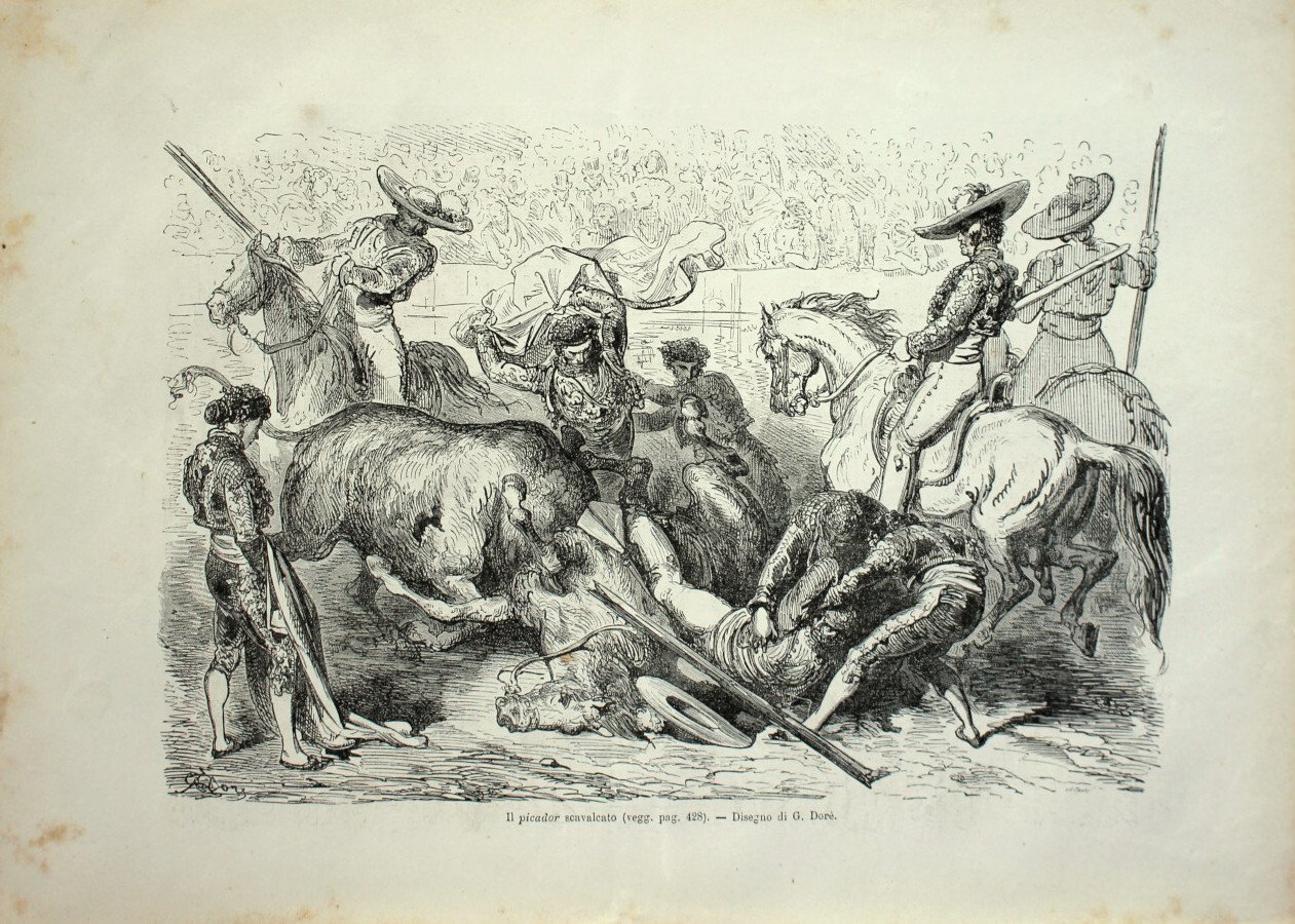 Il picador scavalcato. Stampa 1864 | Immagine principale
