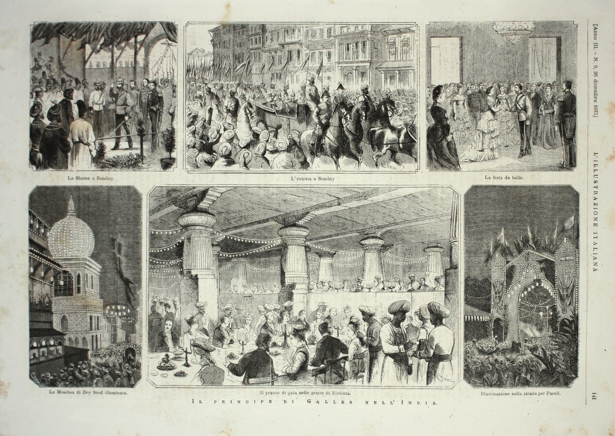 Il principe di Galles nell'India. Stampa 1876 | Immagine principale