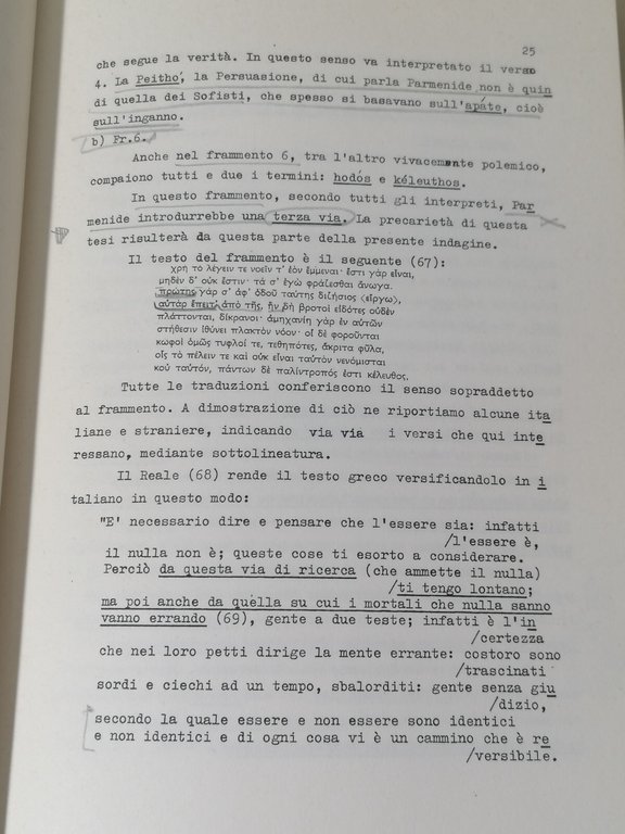 Il Problema Delle Vie Di Ricerca In Parmenide Libro Guazzoni …