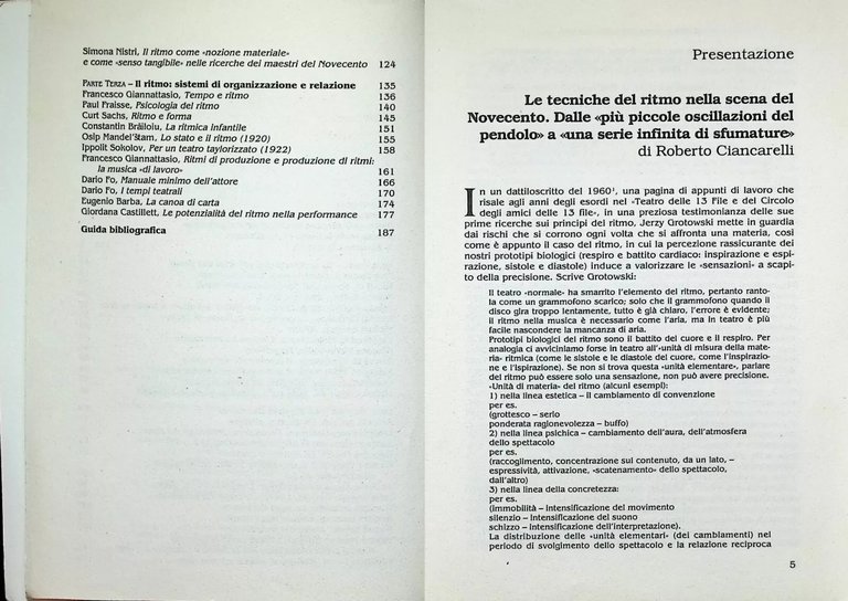 Il Ritmo come Principio Scenico Teatro e Danza del Novecento …