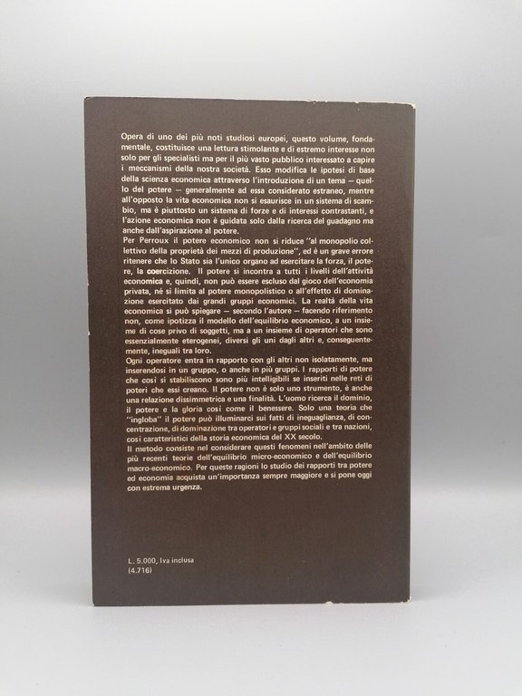 Il ruolo del Potere nell'Analisi Economica - Libro Perroux Franco …