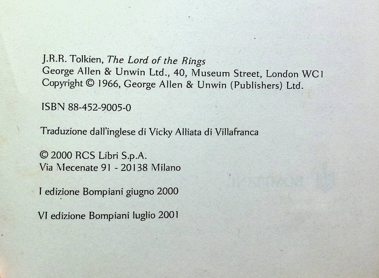 Il signore degli anelli Bompiani - VI Edizione | Immagine Gallery 8