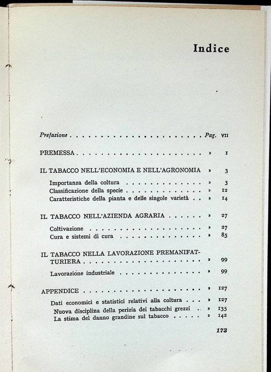 Il Tabacco Pianta Voluttuaria Libro Giammarioli Paravia 1962 Terza Edizione